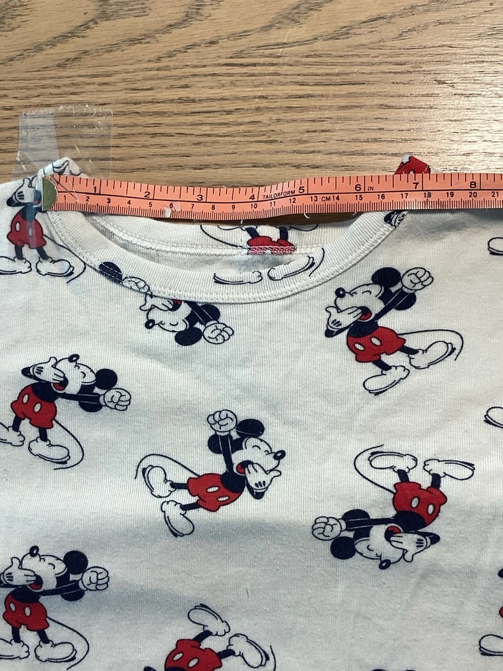 Disney White Pajama Set with Red & Black Cartoon Print - Picture 6 of 7
